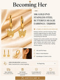 Butterfly Huggie Earrings