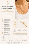 Becoming Her Cross Necklace