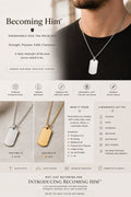 Becoming Him Engravable Dog Tag Necklace