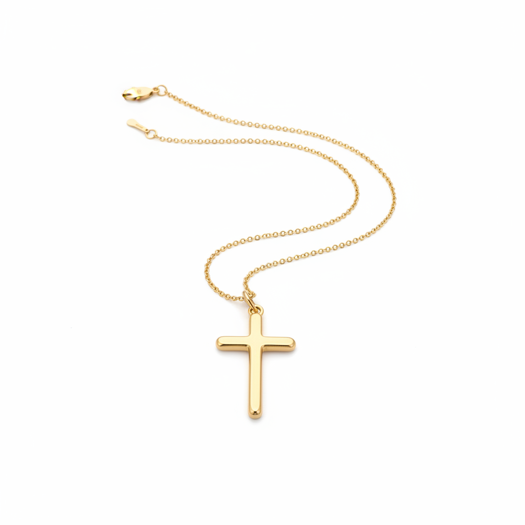 Becoming Her Cross Necklace Studio Shot
