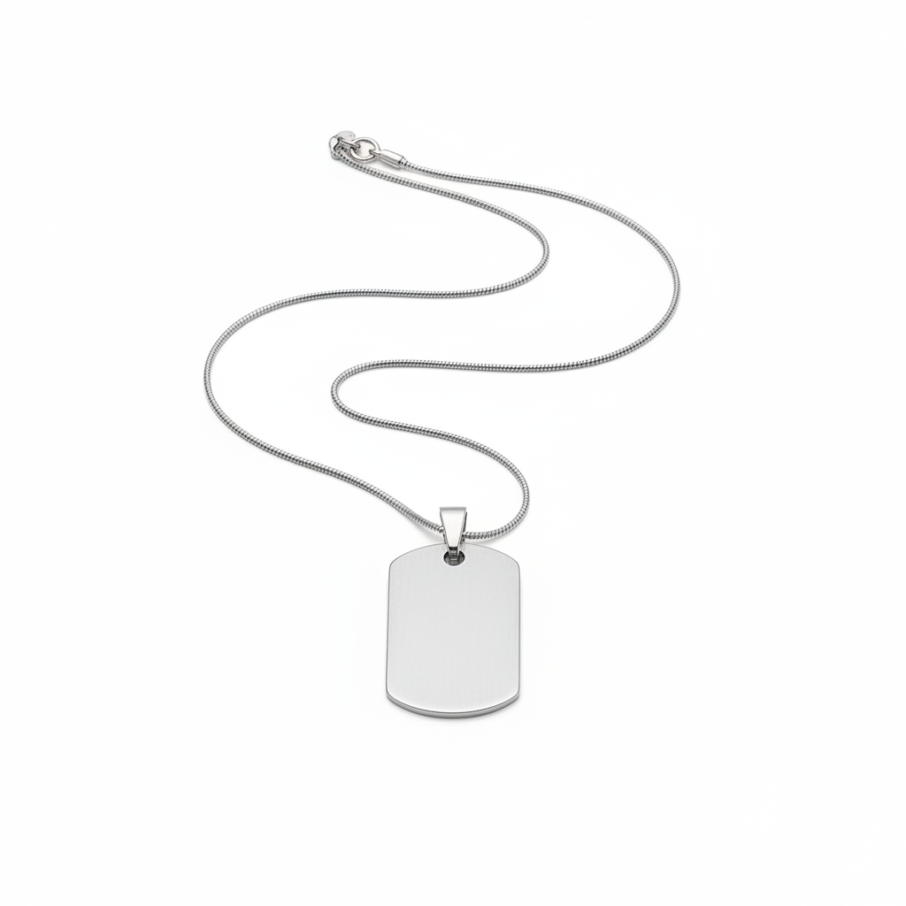 Becoming Him Dog Tag Necklace - Silver v3