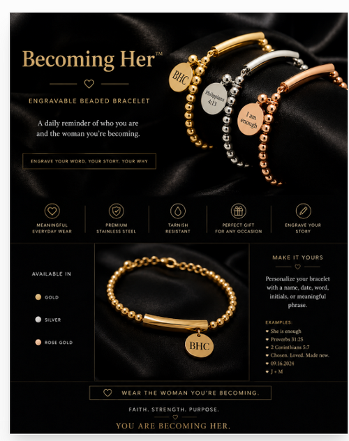 Becoming Her Beaded Bracelet product card